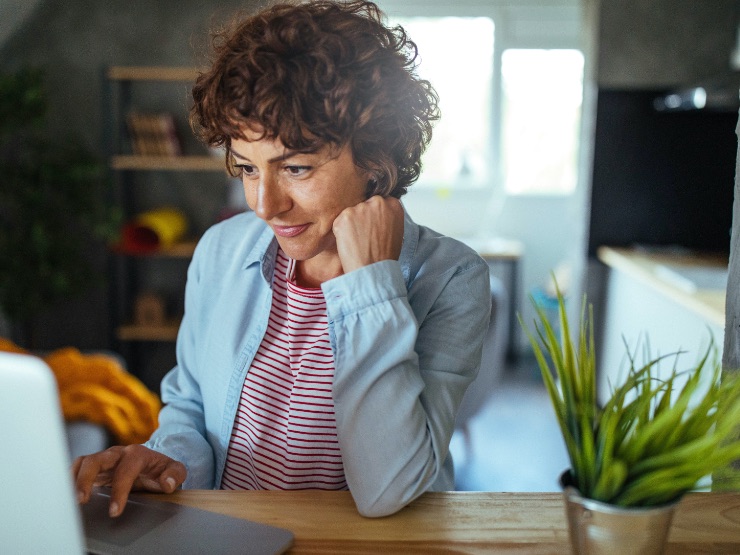 A person working from home